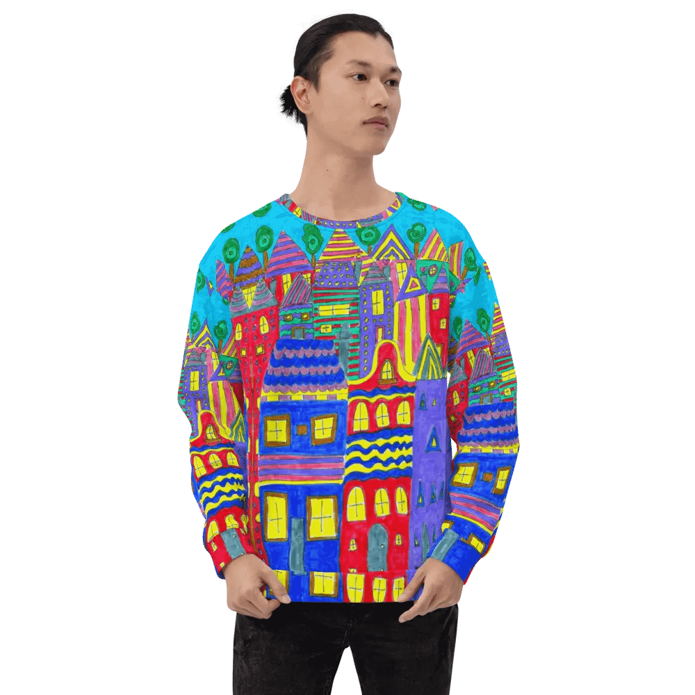 Abstract Playful Houses Unisex Sweatshirt product image (4)
