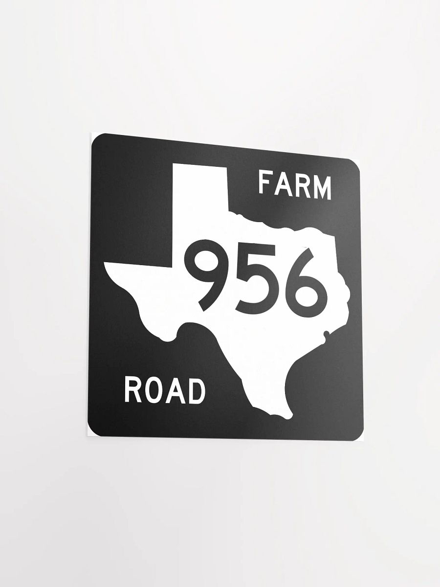 Texas Farm Road Sign FM 956 Poster product image (7)