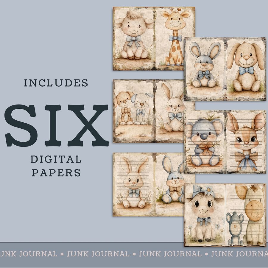 Nursery Animals - Printable Journal Pages V8 product image (2)