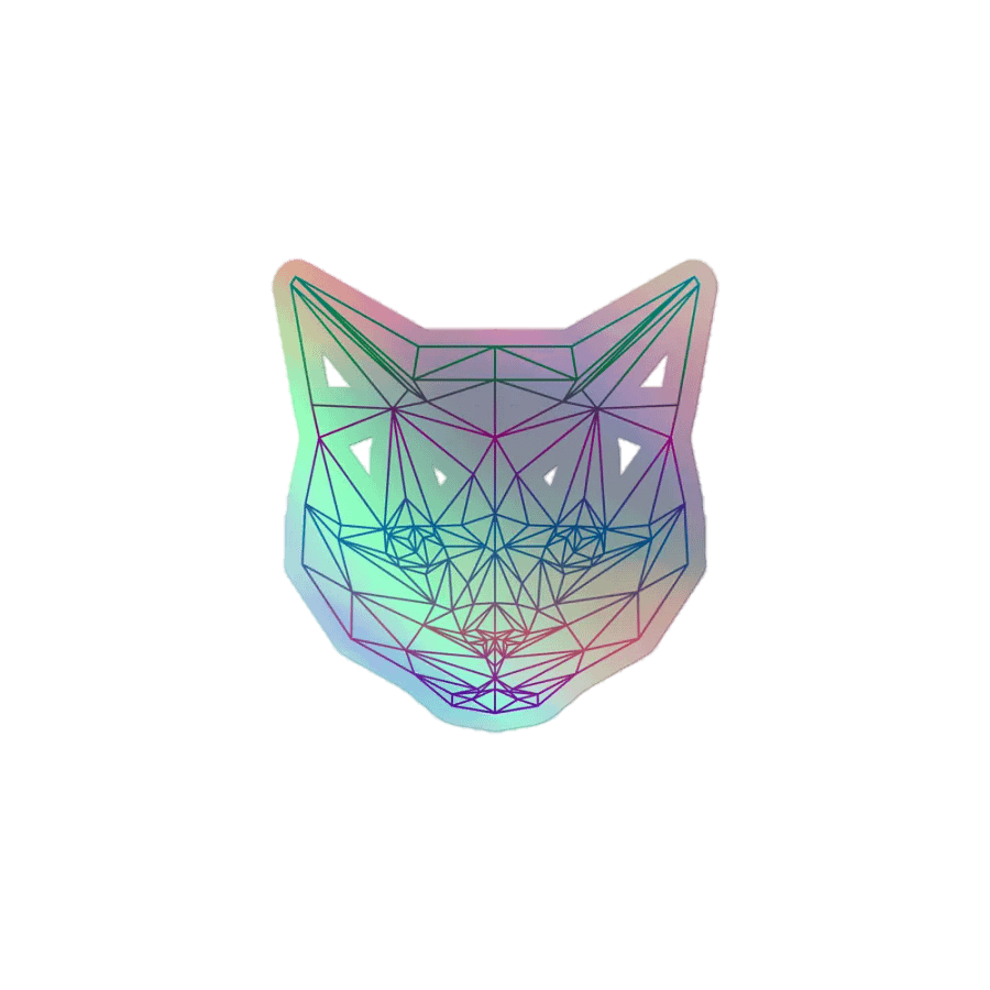 Geo Cat Sticker product image (1)