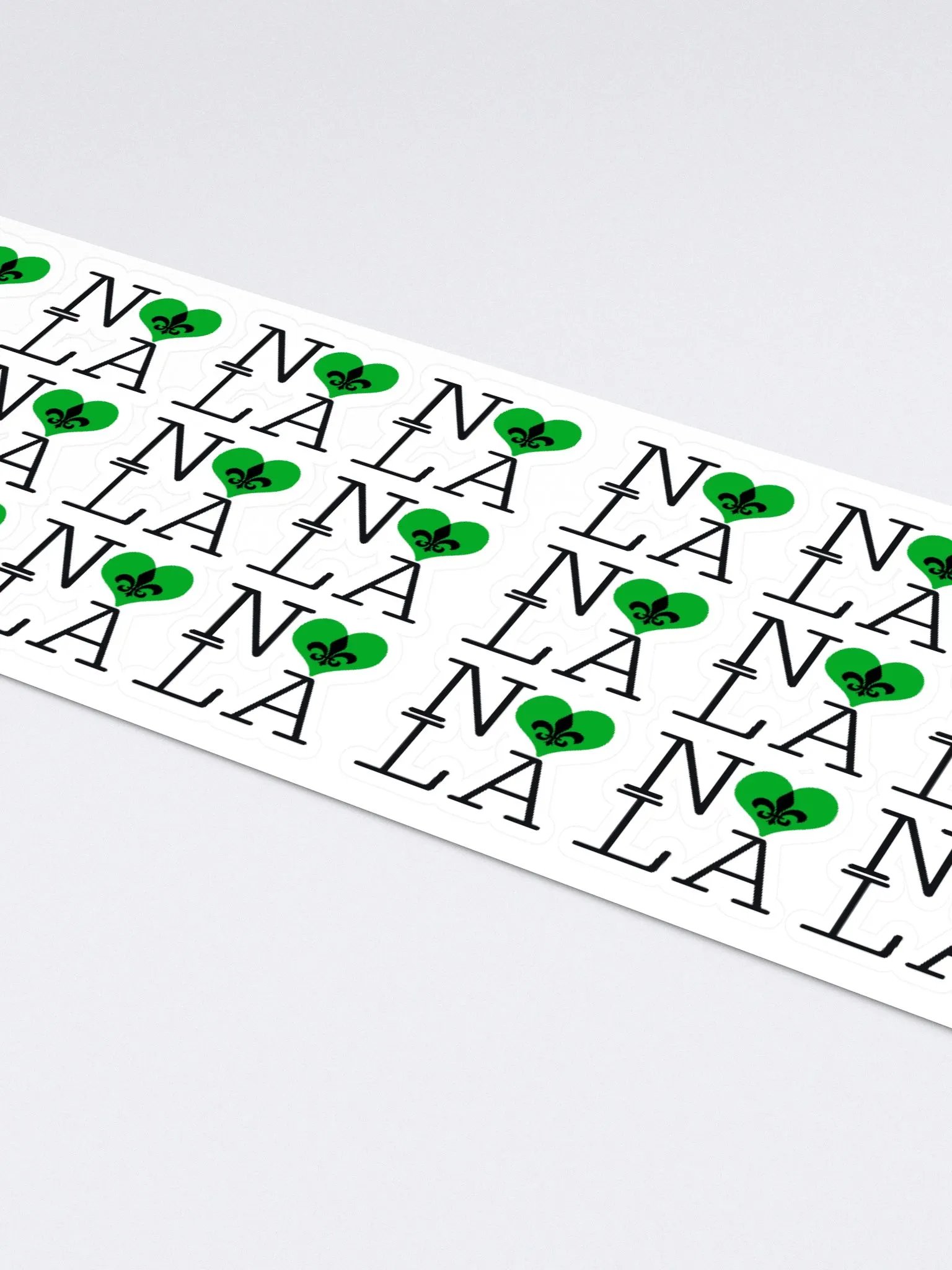 I LOVE NOLA **LEGACY STICKER** (GREEN HEART LONG) product image (4)