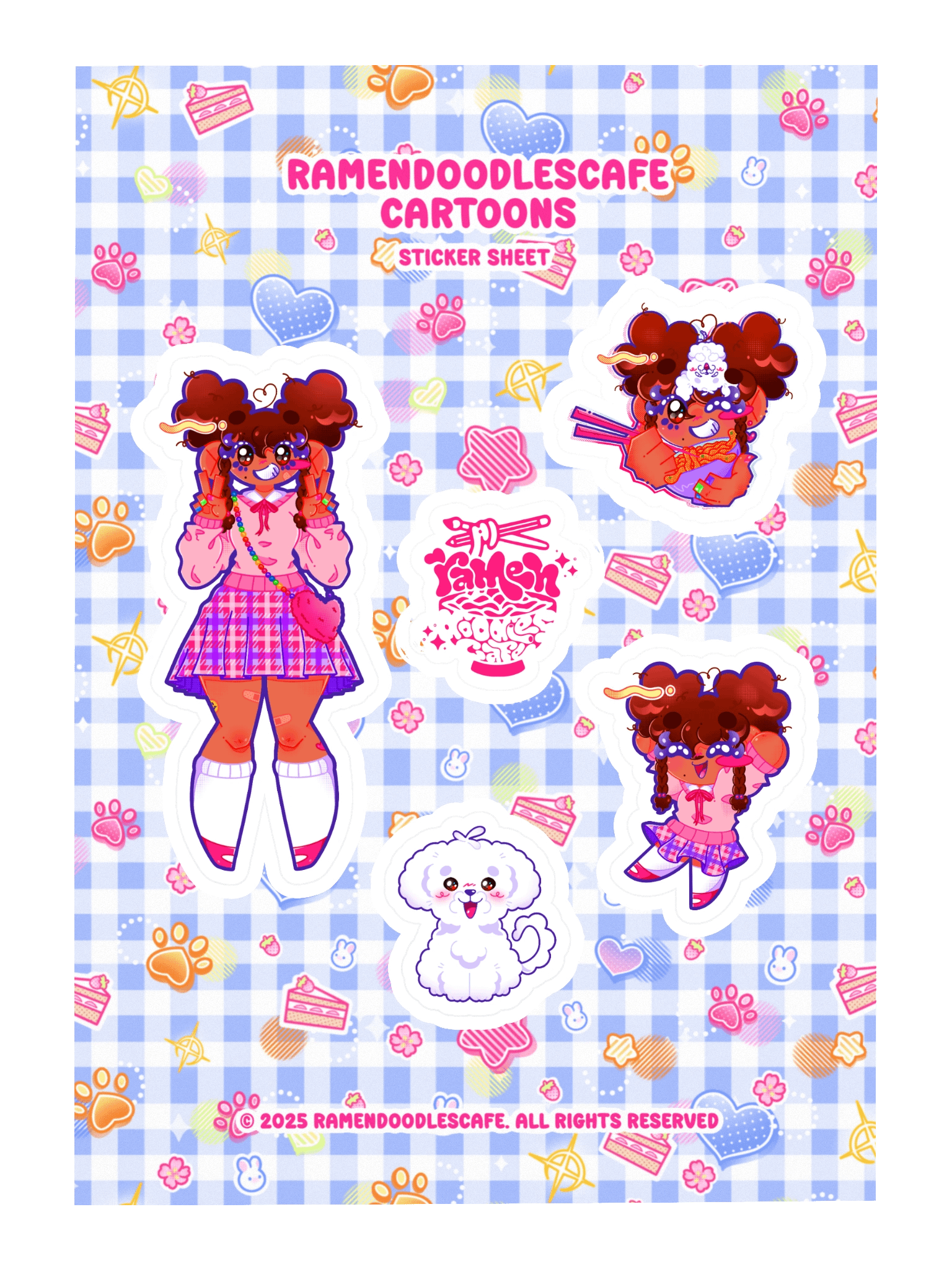 RamenDoodlesCafe Cartoons Sticker Sheet product image (3)