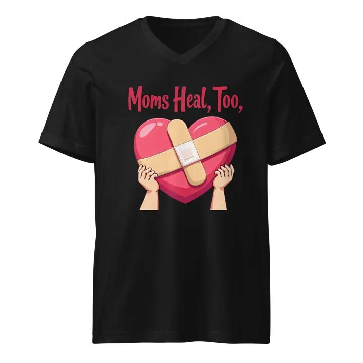Moms Heal, Too V-Neck Tee product image (1)