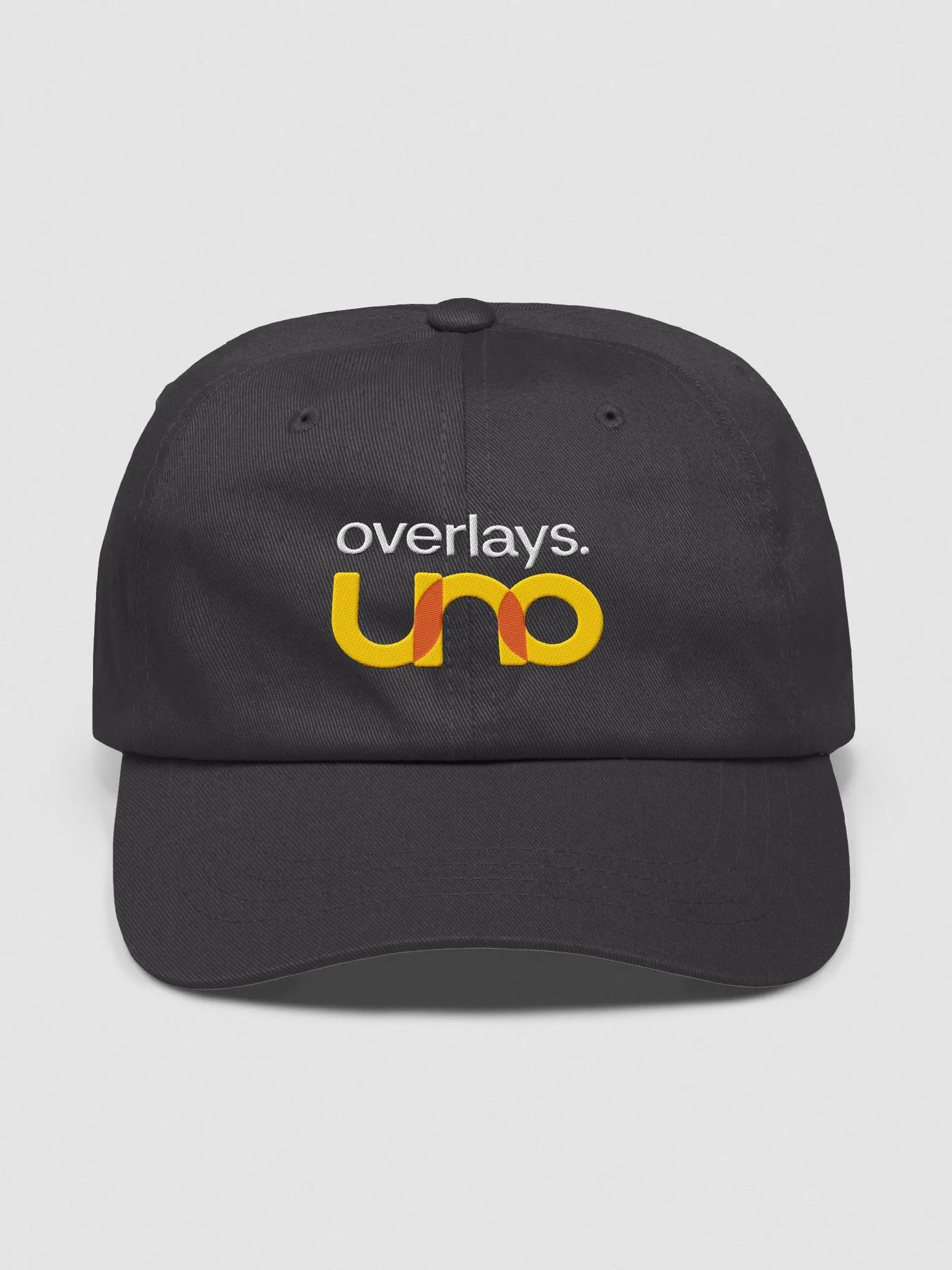 overlays.uno Stacked - Dark Dad Hat product image (1)