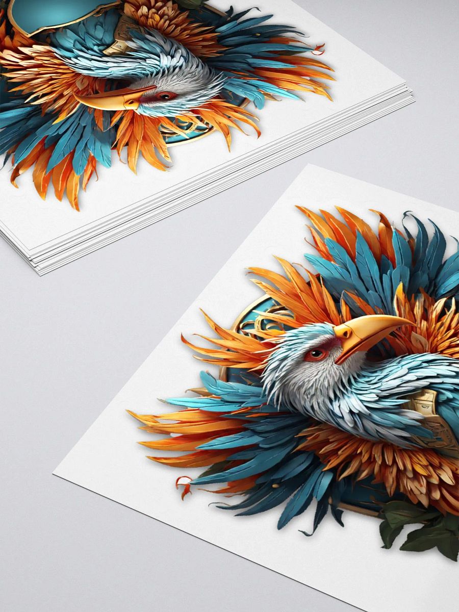 Bird of pheasant vibrant sticker product image (4)
