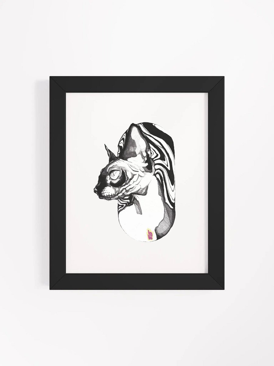 (Cuadro) SUMINAGASHI BLACK CAT product image (4)
