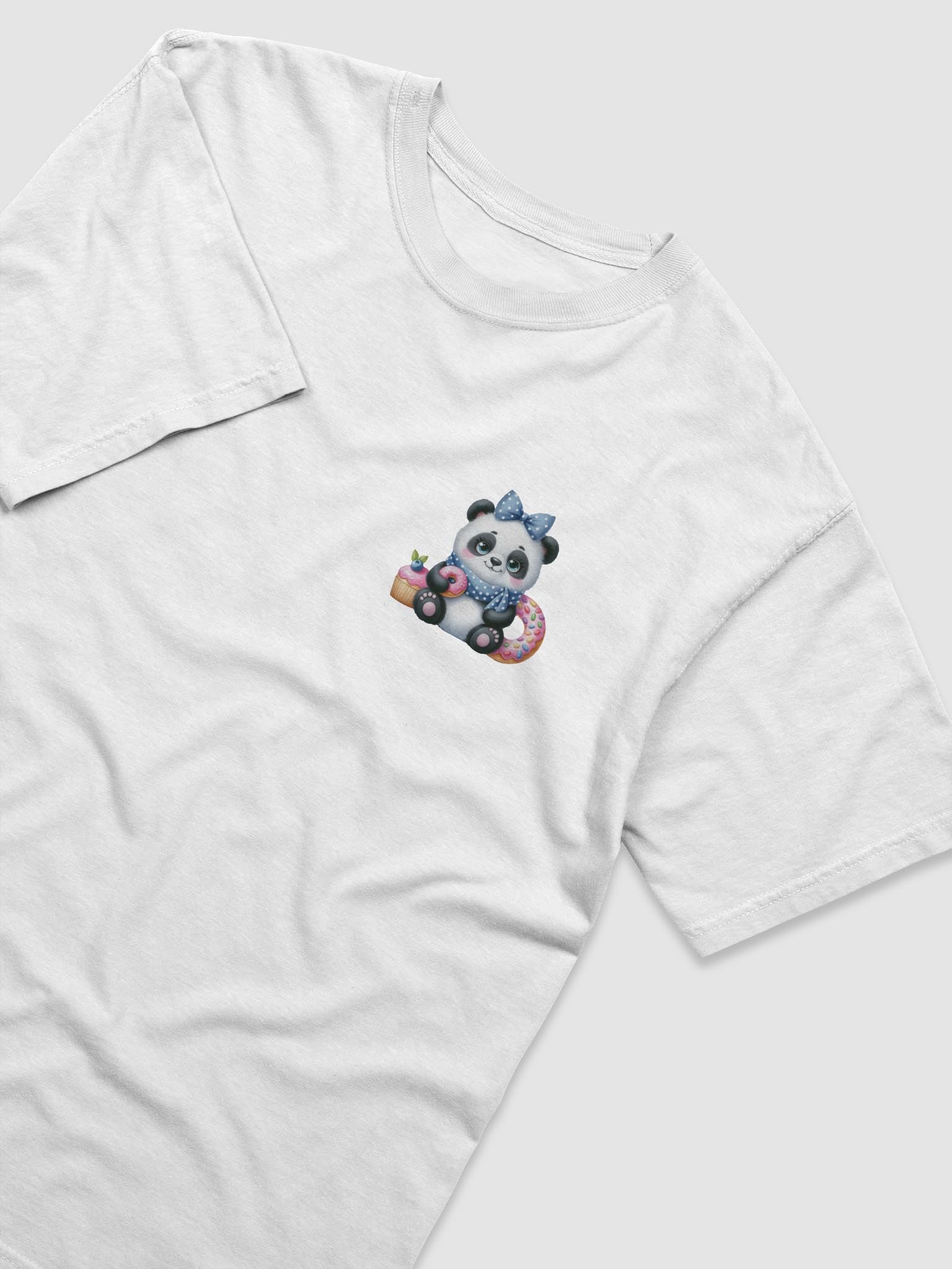 Panda with Ribbon and Donut T-shirt product image (3)