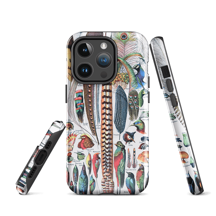 Feathers of Diversity iPhone® MagSafe® Tough Case - Plumes by Adolphe Millot product image (3)