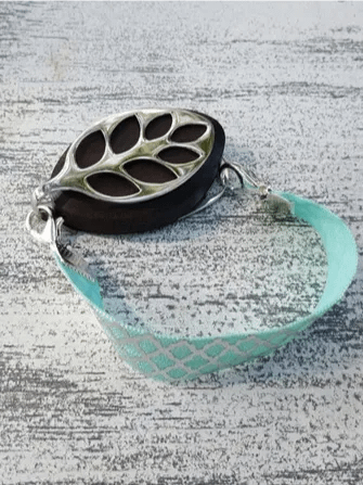 Aqua Trefoil Elastic Bracelet | Handmade Accessory for Bellabeat Leaf Urban & Ivy product image (2)
