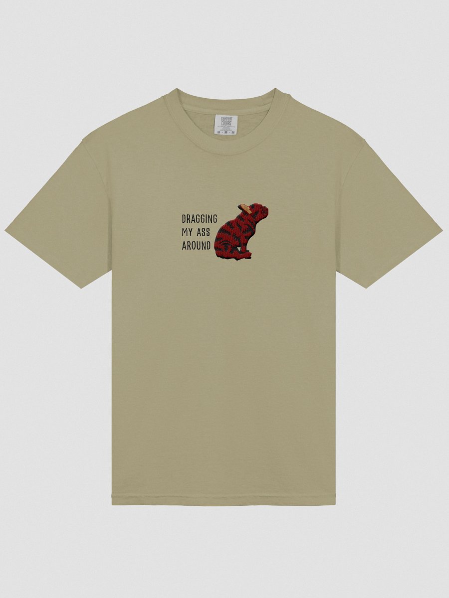 Dragging My Ass Around T-Shirt(Embroidered) of a French Bulldog(Brindle) product image (13)
