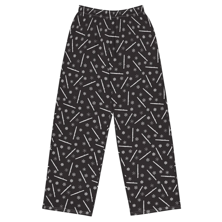 Piccolo - Flutes and Snowflakes Unisex Wide-Leg Pajama Pants product image (1)