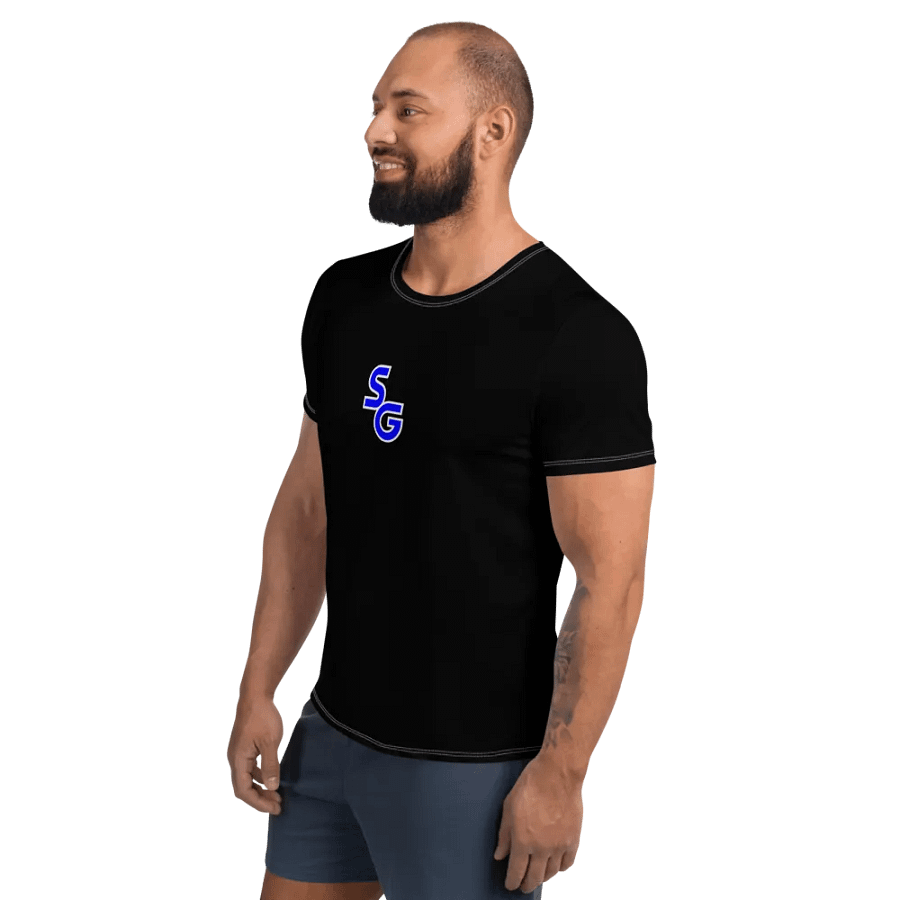 SG Blue Logo Black Athletic Tee product image (3)
