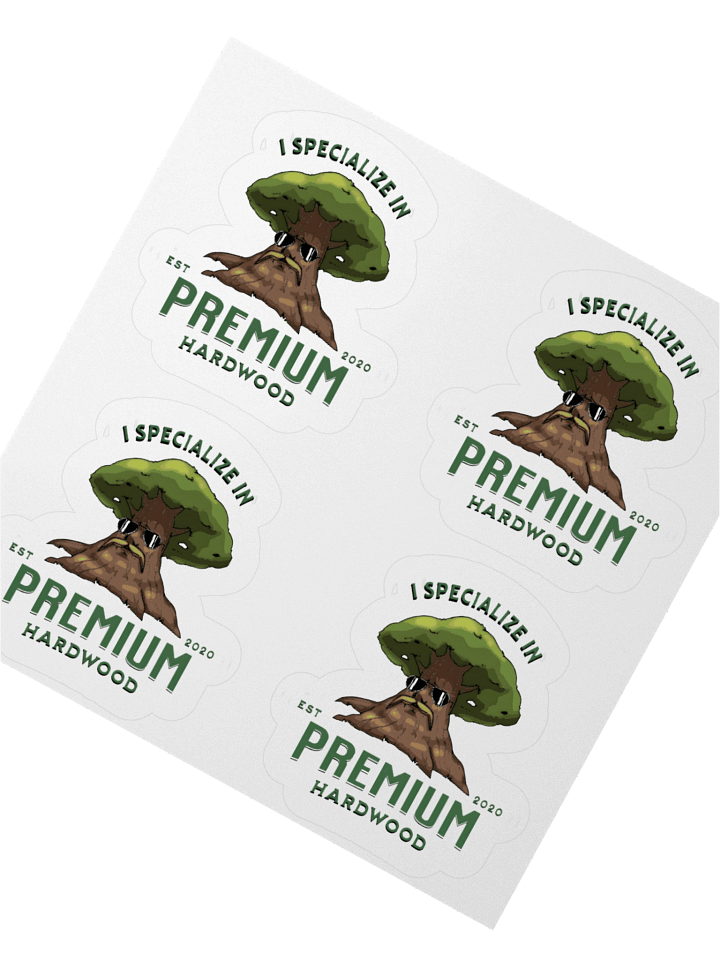 Premium Hardwood Kiss Cut Stickers (Set of 4) product image (5)