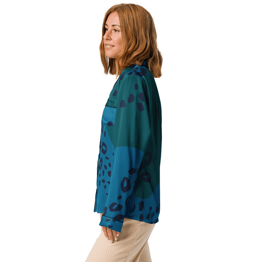 Ethereal Blue Camo Women's Pajama Top product image (5)