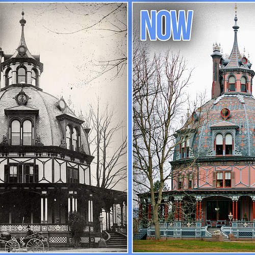 The Armour–Stiner House as it appeared in 1882 and how it appears today.
Location: Irvington, NY
Built: 1860

cc2 photo from ...