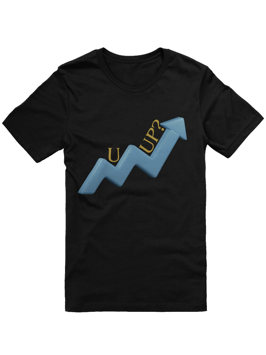 "U Up" Blue Upward Questioning Arrow Graphic T-Shirt product image (11)