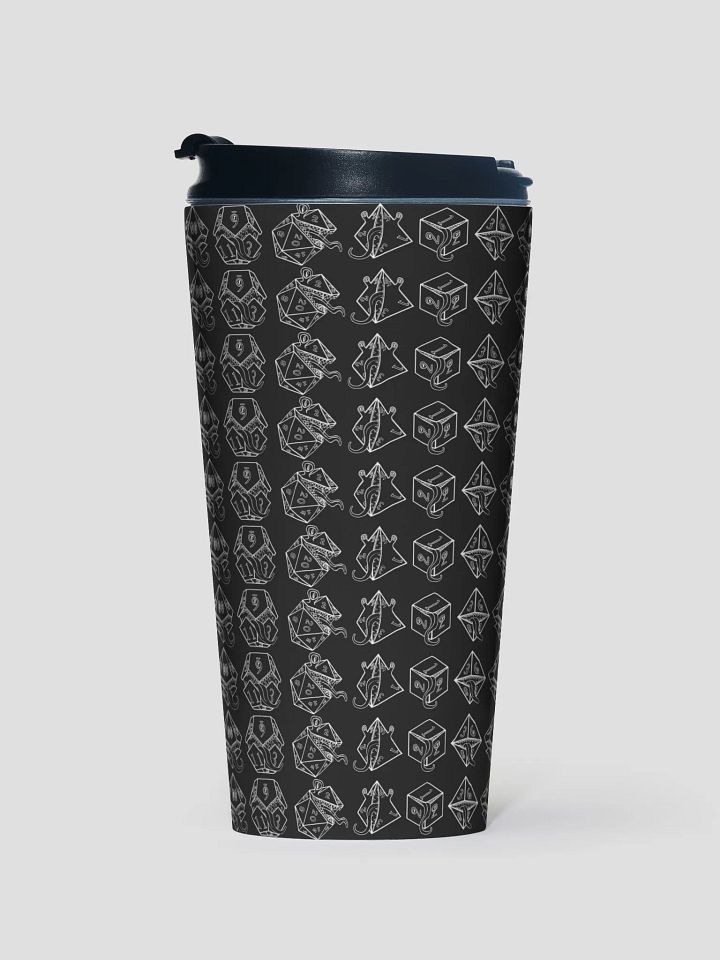 Dice and Mimics Line Art Travel Mug product image (1)