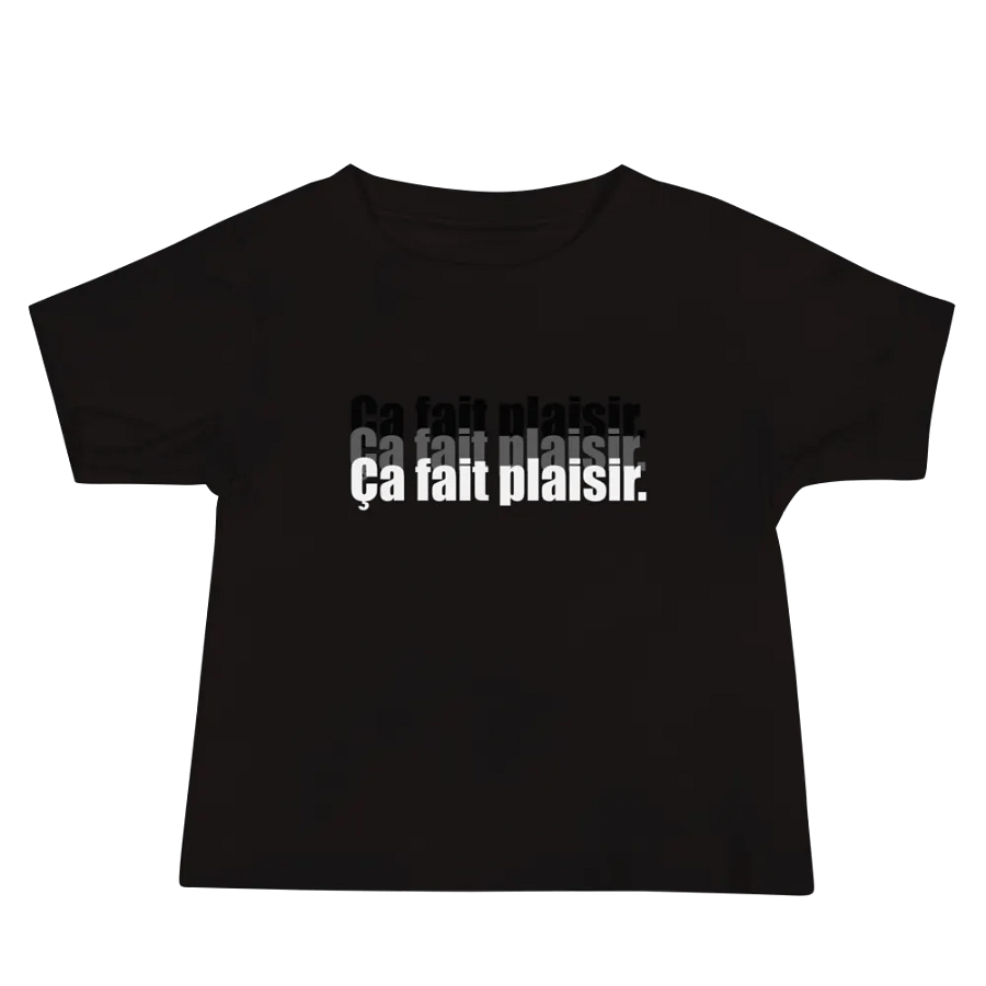 ''Ça fait plaisir'' T-shirt à manches courtes en jersey pour bébé product image (2)