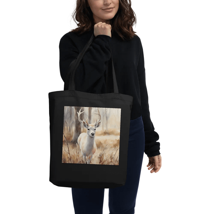 White Dear Deer, Organic Cotton Twill Tote Bag product image (1)