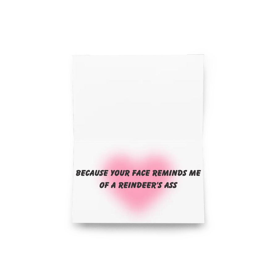 FUNNY GREETING CARDS 4U - Thinking of you at Christmas..because your face reminds me of a reindeer’s ass product image (7)
