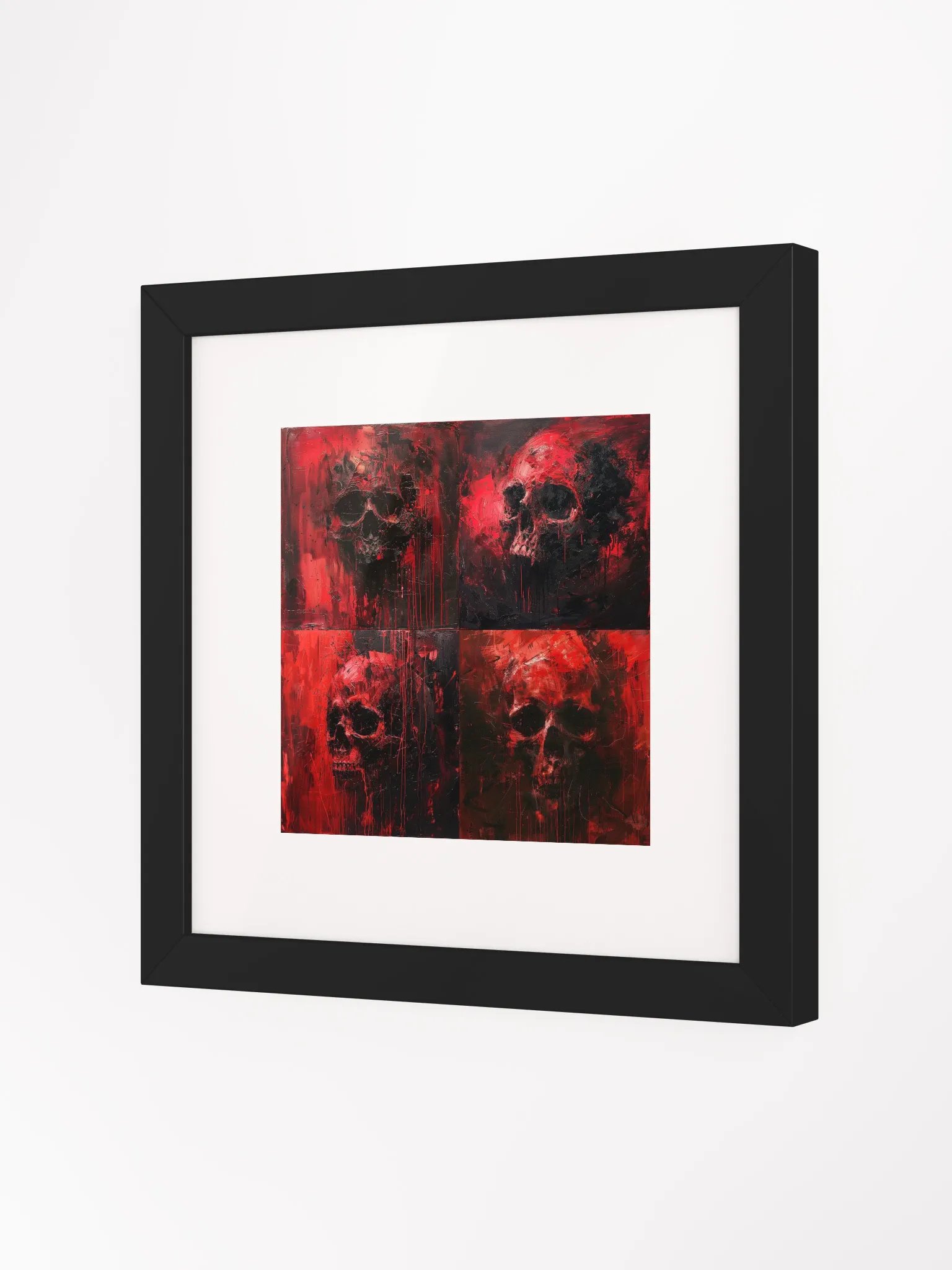 Crimson Skulls – Abstract Variants Art Print product image (2)