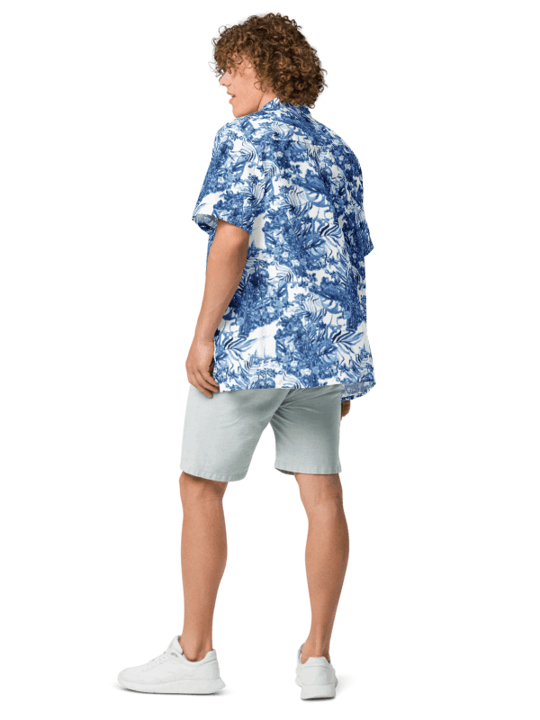 Azure Jungle | Unisex Hawaiian Shirt product image (3)