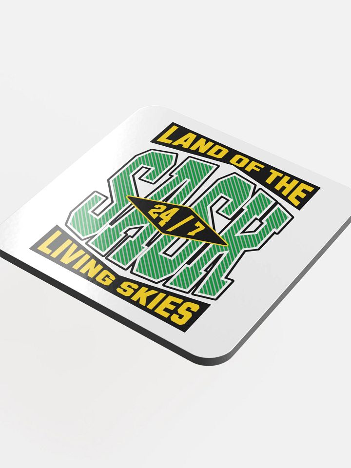 Sask Land Of The Living Skies 24/7 Cork Coaster product image (1)