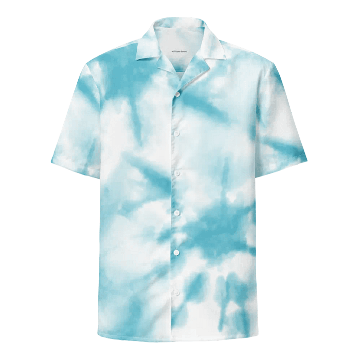 Breezy Blue Tie-Dye Hawaiian Shirt product image (1)