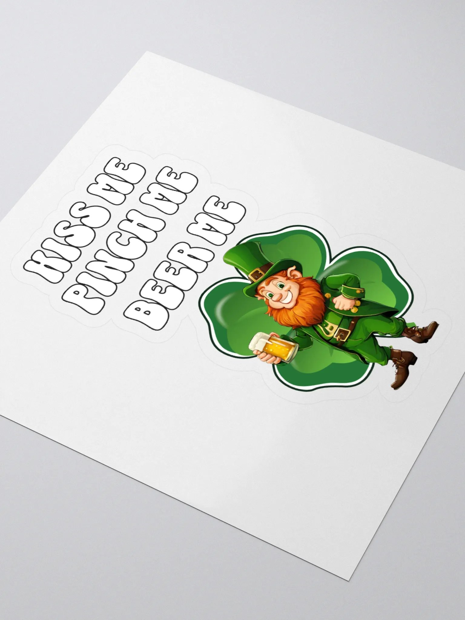 Kiss Me Pinch Me Beer Me - St. Patrick's Day Sticker product image (3)