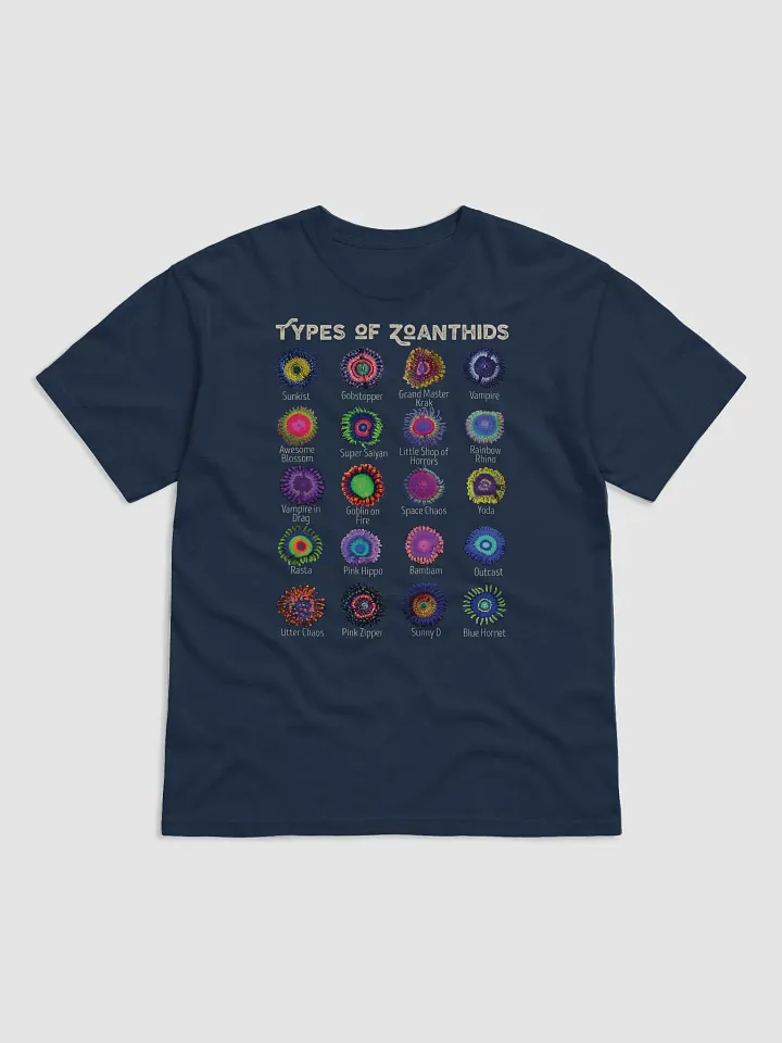 Zoanthid Identification Chart | T-Shirt for Saltwater and Coral Reef Aquarium Hobbyists product image (23)