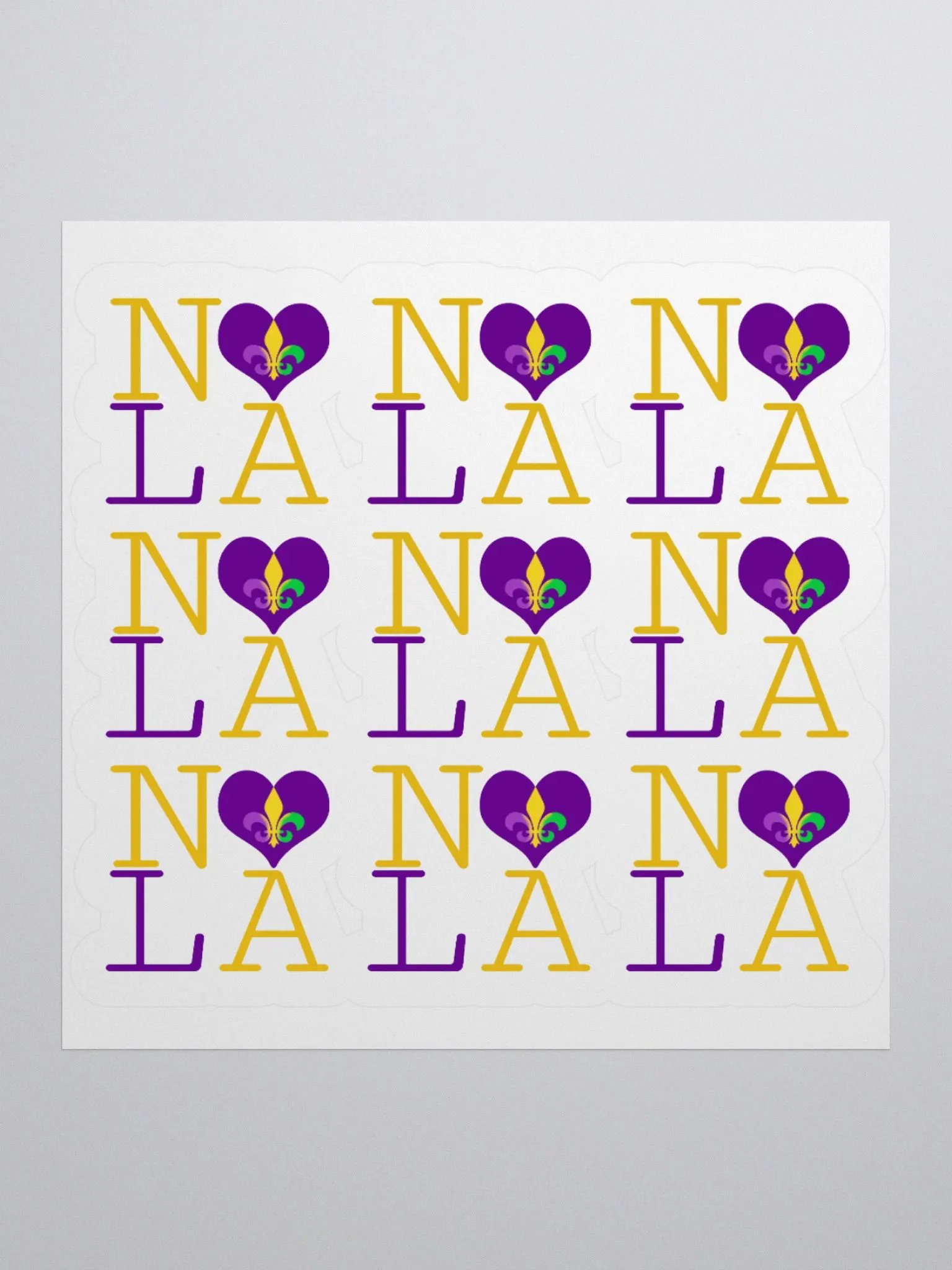 I LOVE NOLA **LEGACY STICKER** (MARDI GRAS 3) product image (1)
