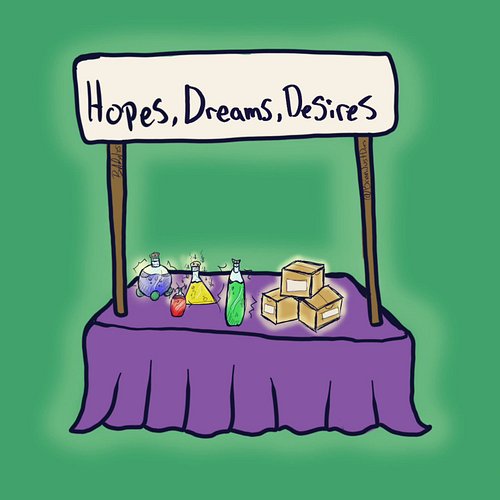 Looking around the town bazaar, you notice the smaller booth set up ahead of you. Coming up to it you notice the glow all the...