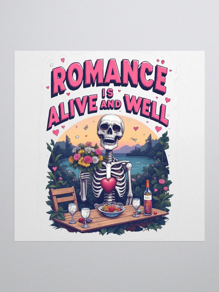 Romantic Skeleton Kiss Cut Stickers product image (1)
