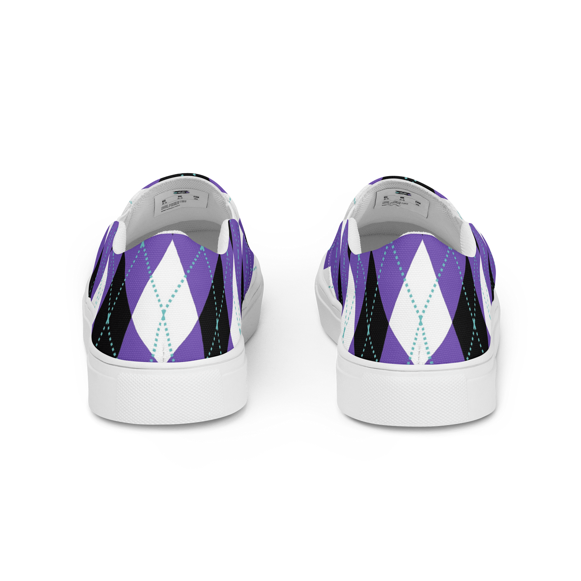 Purple Argyle Women's Slip-On Shoes product image (4)