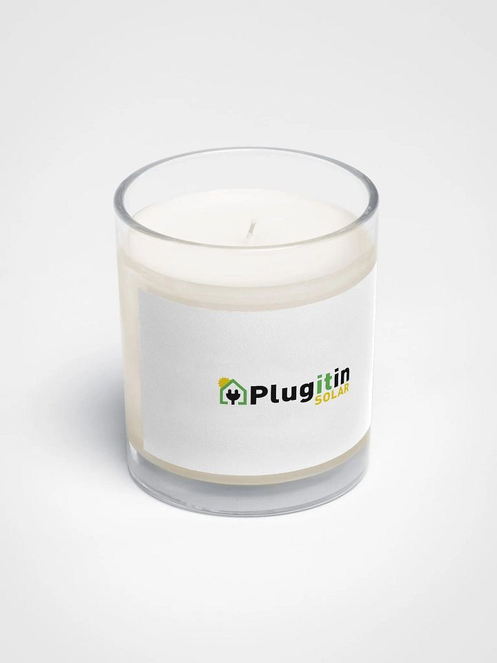 Plug It In Solar High-Quality Soy Wax Candle in a Clear Glass Jar product image (2)
