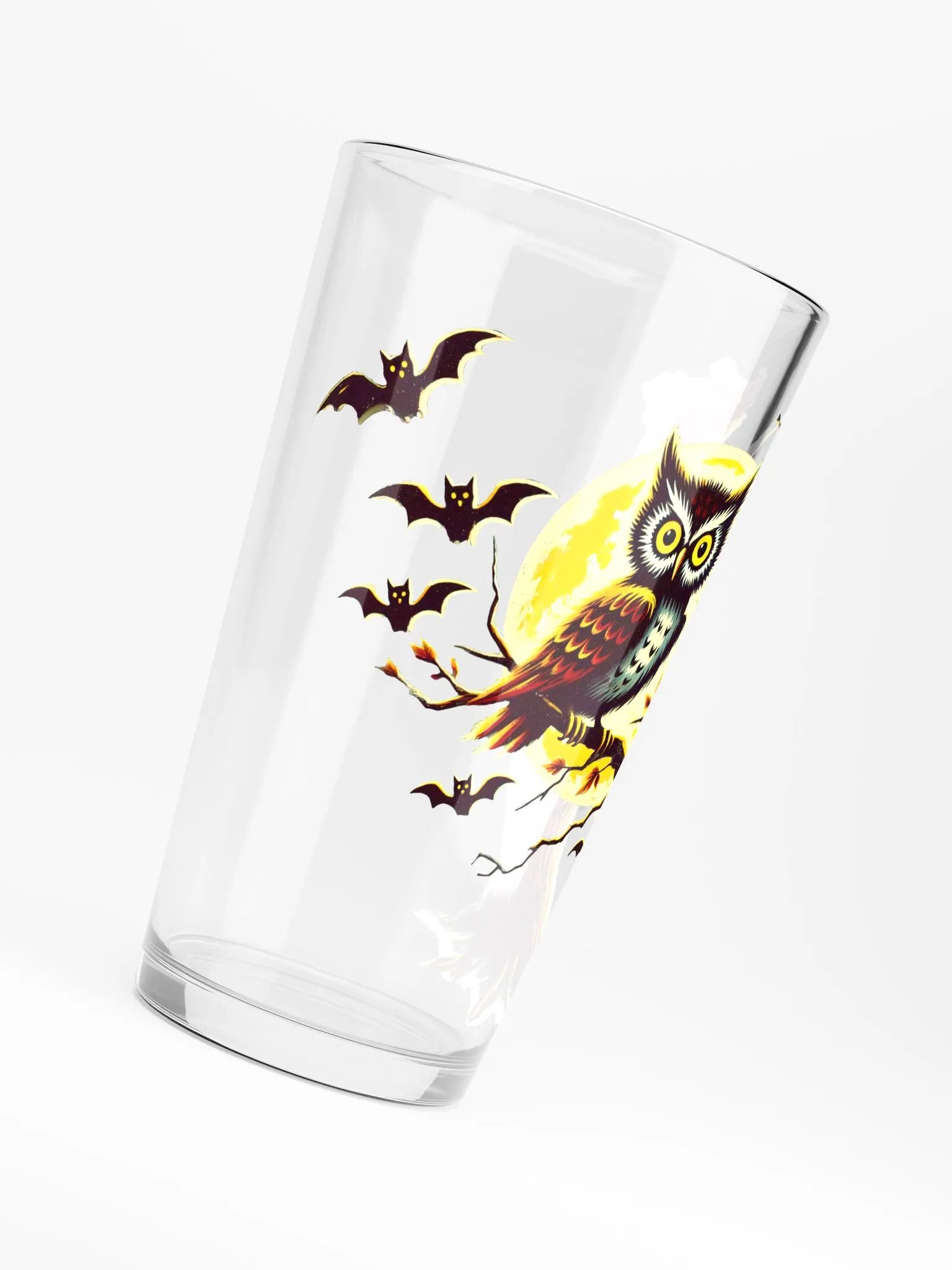 Owl Full Moon 16 oz Glass - Spooky Glassware product image (6)