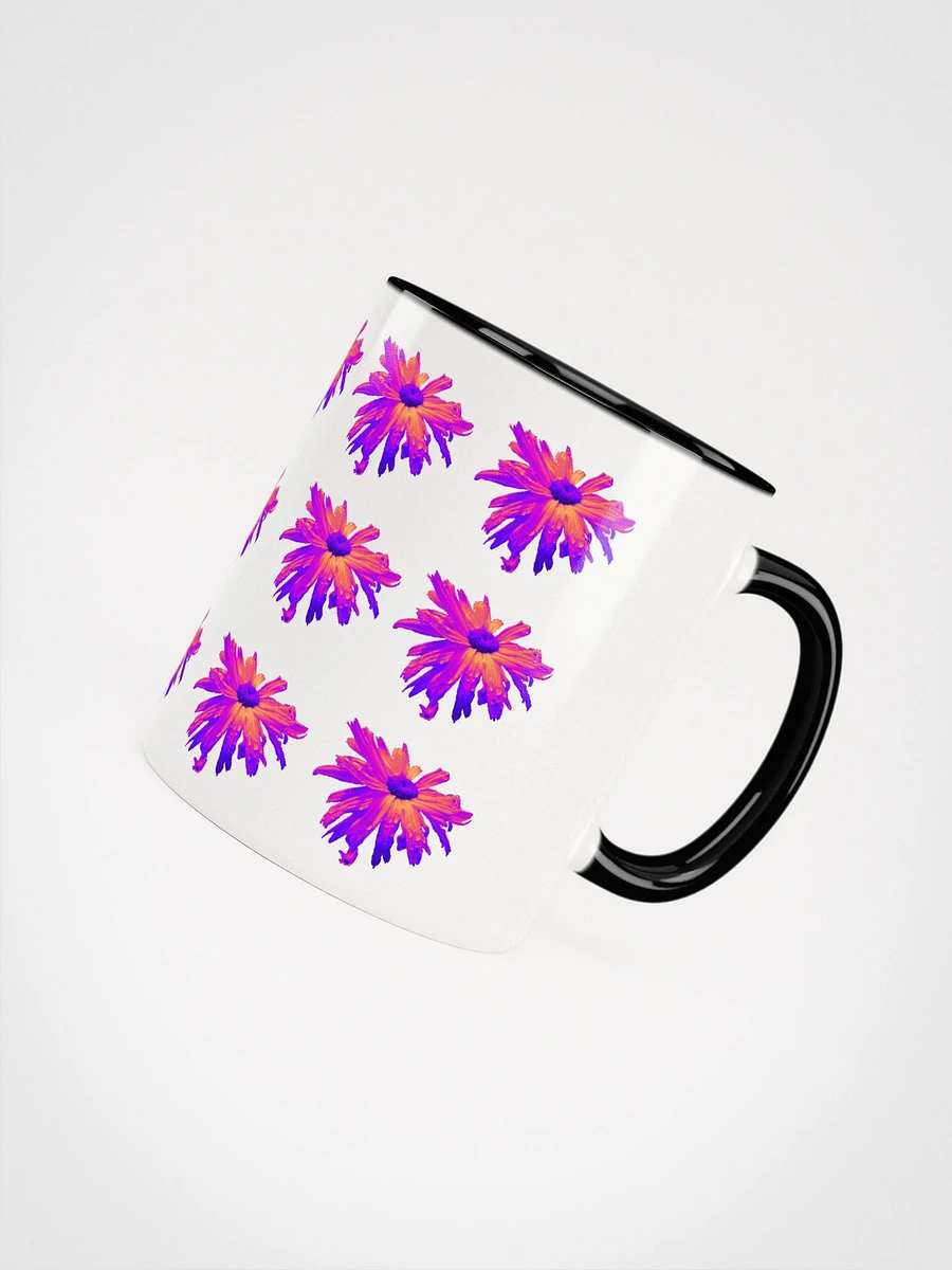 Abstract Pink Floating Daisy Flower Repeating Pattern Design Mug product image (5)