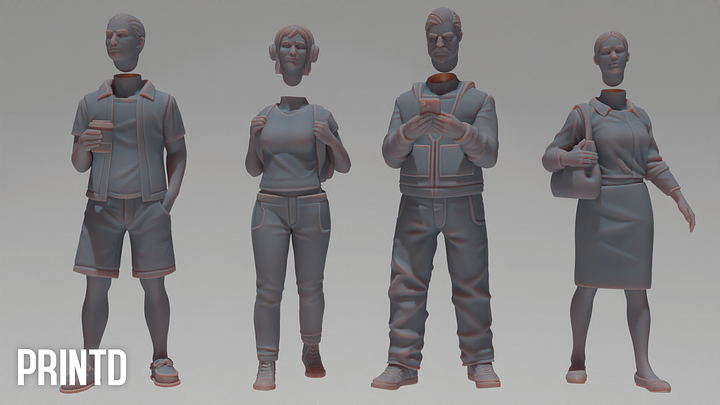 28mm Civilians - Modern Warfare Wargame Hobby Resin Scale Models product image (3)