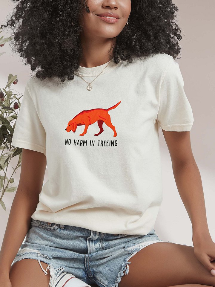 No Harm in Treeing T-Shirt(Embroidered) of a Redbone Coonhound product image (2)