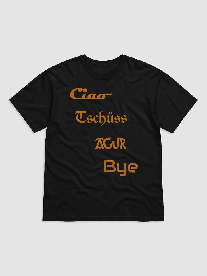 Playera Ciao Tschüss Agur Bye - Letra Naranja product image (1)