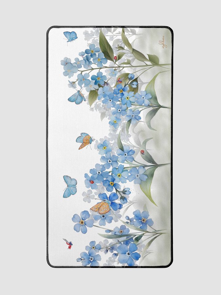 Forget-Me-Not Whispers Desk Mat | Large Anti-Slip Mouse Pad with Supportive Comfort product image (2)