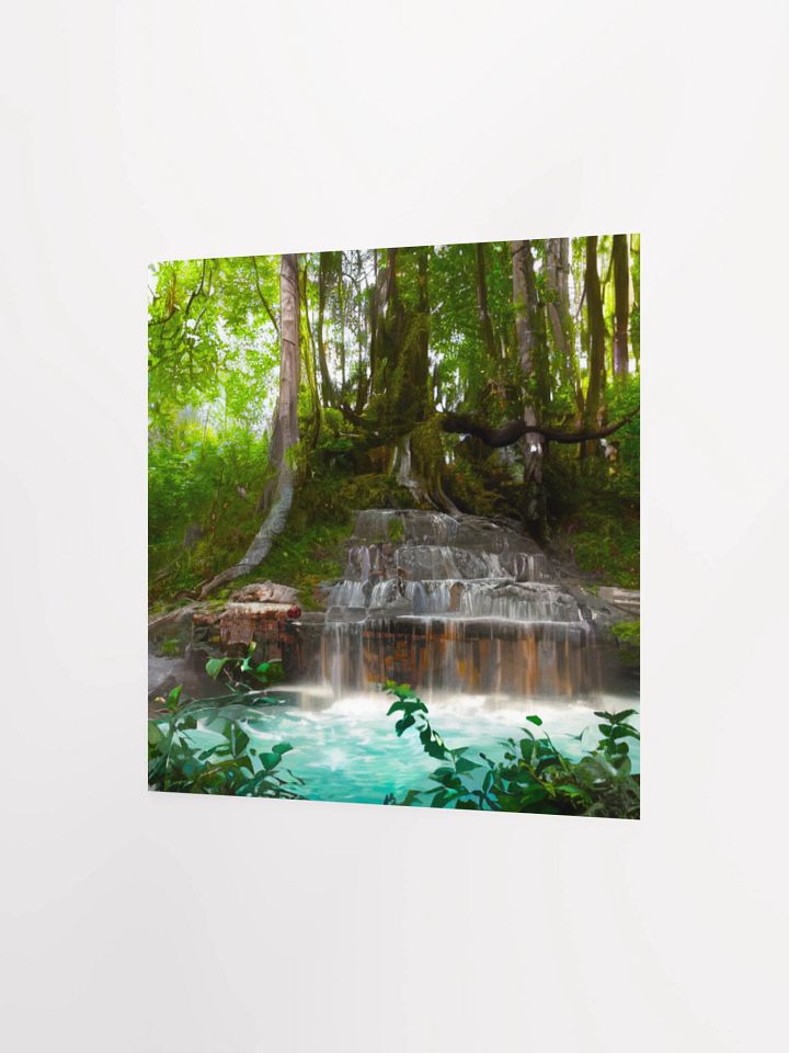 Tranquil Forest Waterfall Poster product image (6)