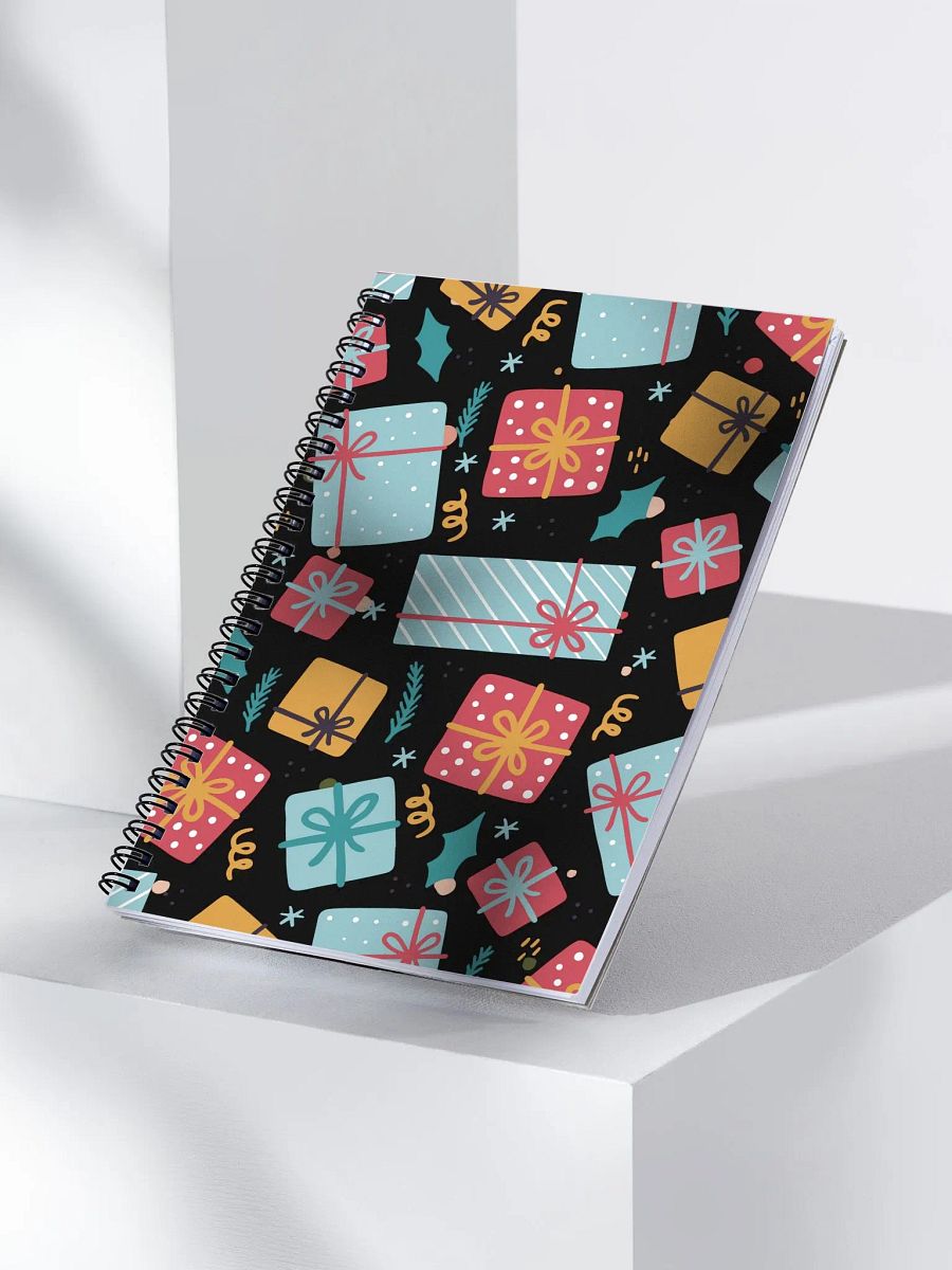 Whimsical Christmas Gift Box Delight Spiral Notebook product image (3)