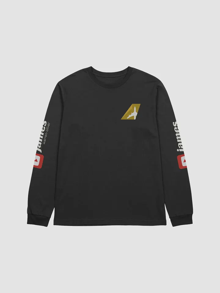 💤 First Class Pyjama Long Sleeve Top (Black) - Two-Tone Gold Tailfin product image (1)