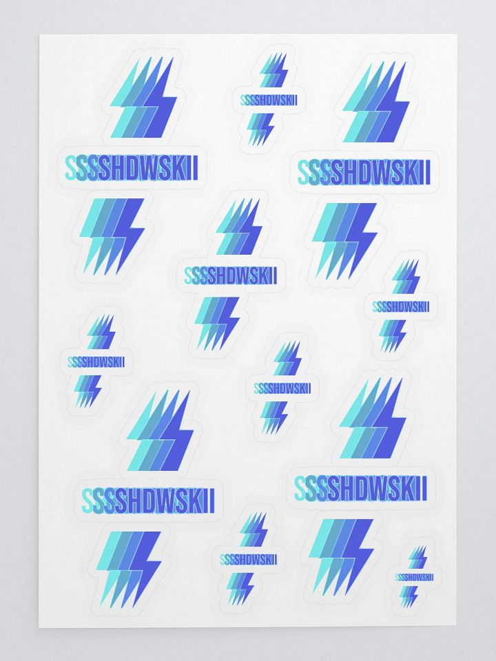 3D STICKERS / BLUE TO LIME BLUE product image (1)