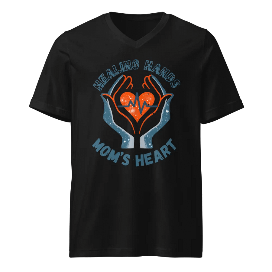 Healing Hands Mom's Heart V-Neck Tee product image (1)