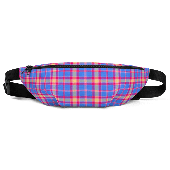 Bright Blue, Hot Pink, and Yellow Plaid Fanny Pack product image (2)