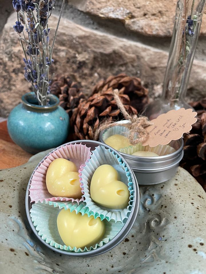 Premium Hearts Better Body Butter Bar Minis, Chocolate Edition, Luxurious Lotion Bars,Wax Free - Refillable Gift Ready (3 PACK) product image (1)