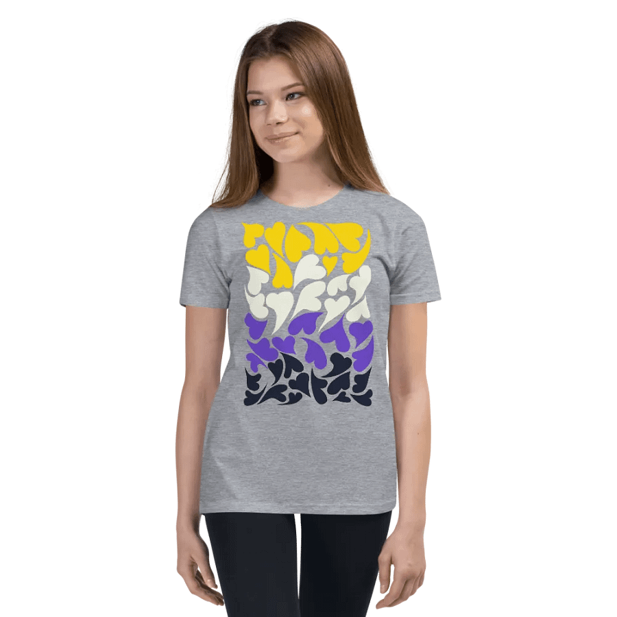 Nestled PRIDE Nonbinary T-shirt (Youth) product image (31)
