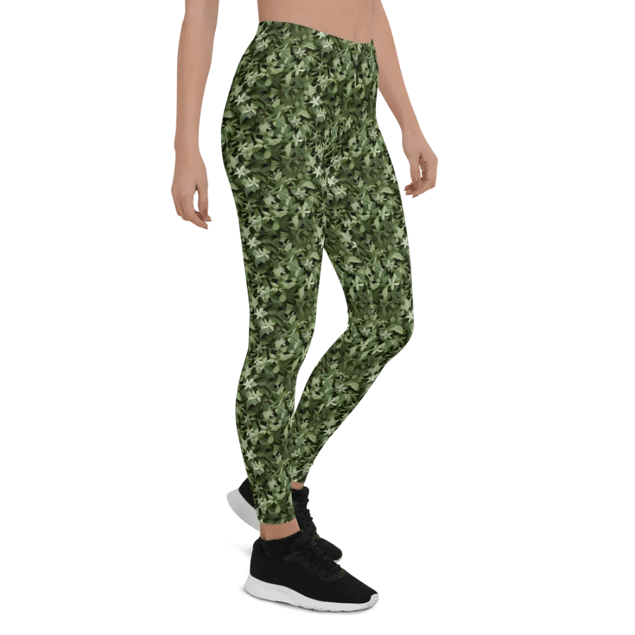DARK GREEN CAMO PATTERN LEGGINGS product image (7)